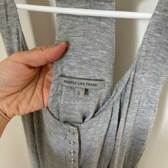 People Like Frank Gray Racer Back Sleeveless Dress Small S Casual Swing - Picture 6 of 8